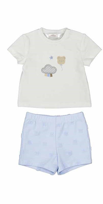 Mayoral Baby Boys Shorts Set Sky Blue/White