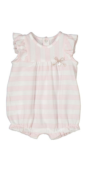 Baby Girl Shorty Romper Baby Rose Pink Stripe