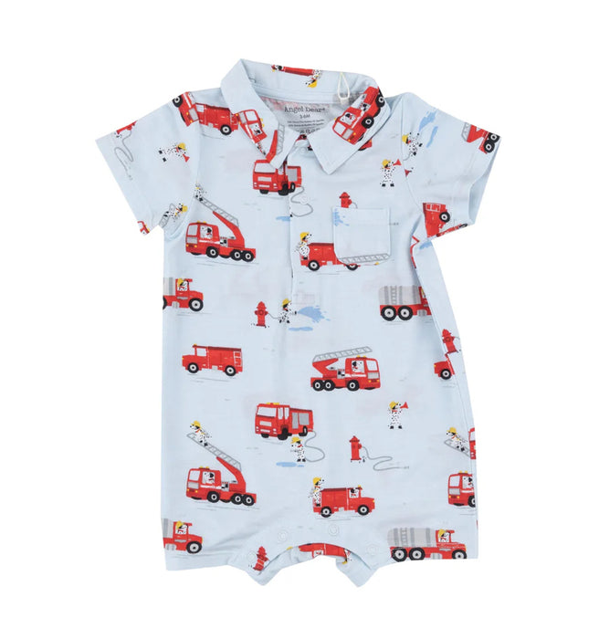 Angel Dear Firetruck Dalmations Polo Shortie