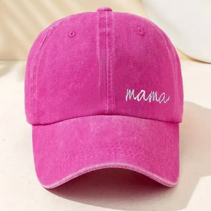Women’s Hot Pink “Mama” Embroidered Adjustable Baseball Cap