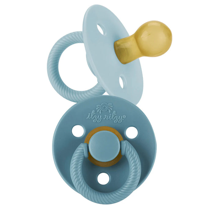 Itzy Soother Natural Rubber Paci Set- Harbour + Coast