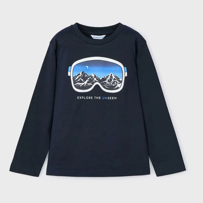 Navy Long Sleeve Boys Shirt