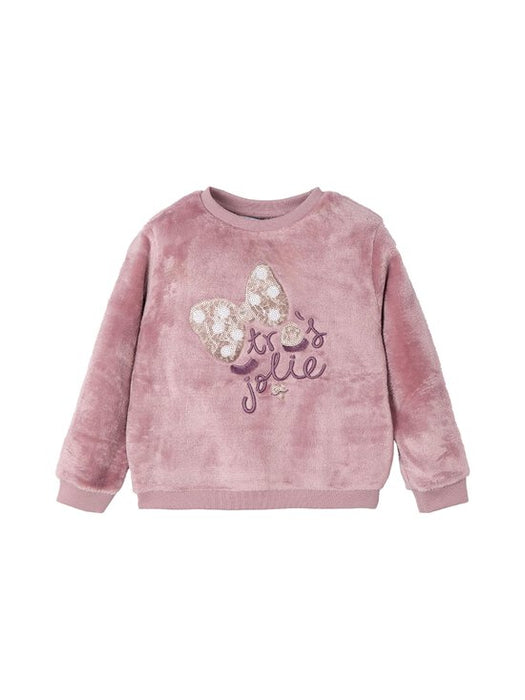 Girls Pink Fur Sweater