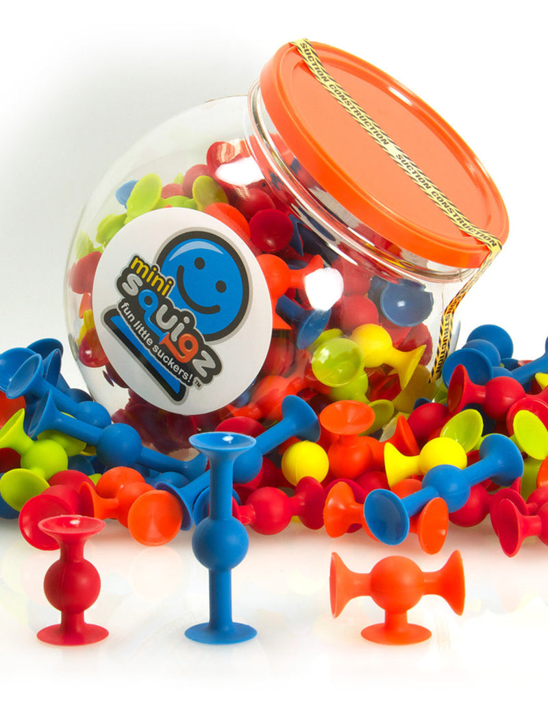 Fat Brain Toys Squigz 75 Piece Set - Suction Cup Toy Set with