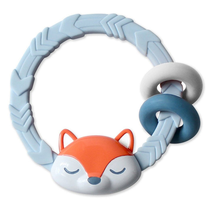 Itzy Ritzy Rattle Silicone Teether, Fox